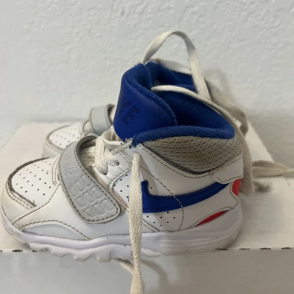 Nike Trainer SC II (TD) 631490-002 Size 6C Child Toddler Unisex White Blue Red